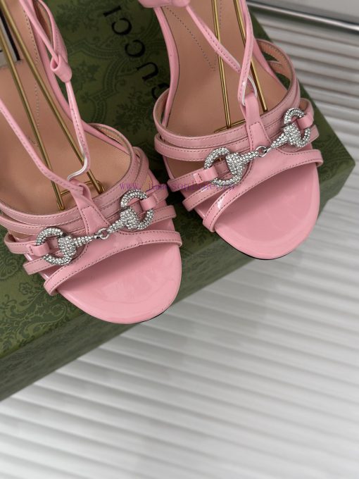 Gucci24S Spring/Summer New Product: Horseneck BuckleHigh heeled sandalsThe fabric is made of5disnzos - Image 8