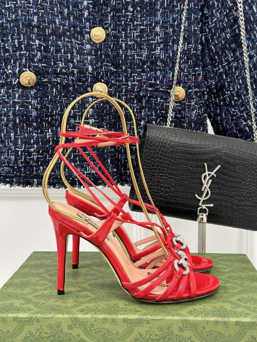 Gucci24S Spring/Summer New Product: Horseneck BuckleHigh heeled sandalsThe fabric is made ofbie0ese3 - Image 2