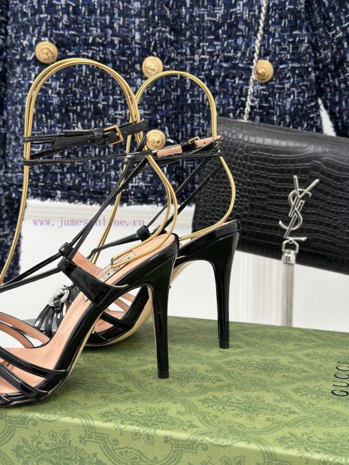Gucci24S Spring/Summer New Product: Horseneck BuckleHigh heeled sandalsThe fabric is made ofz6jcyob7 - Image 7