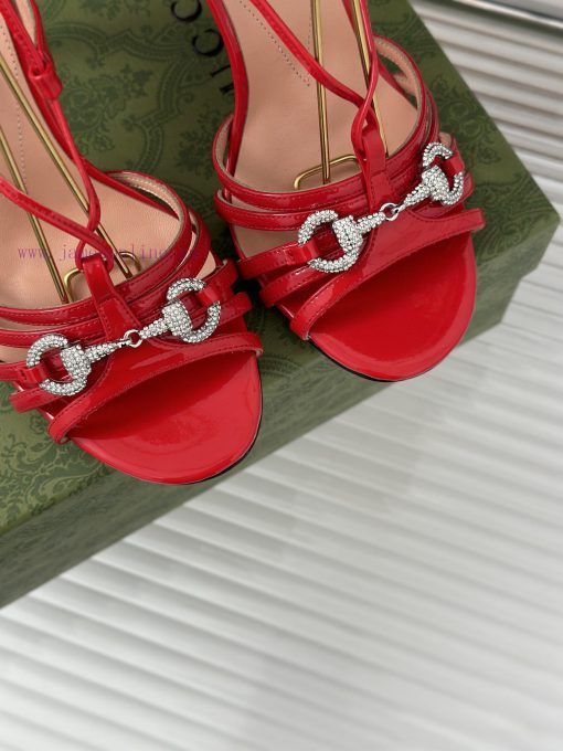 Gucci24S Spring/Summer New Product: Horseneck BuckleHigh heeled sandalsThe fabric is made ofbie0ese3 - Image 8