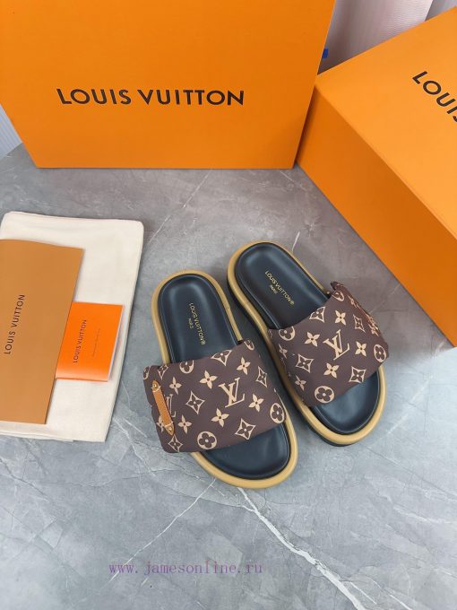 LV Lv brand L Home 2023 popular embossed logo embossed cool slippers. This Pool Pillow Comfomudnq1ky - Image 8