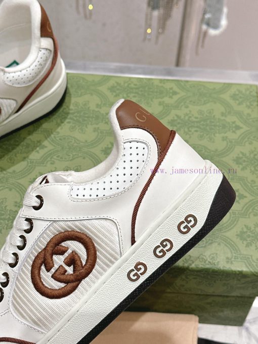 . 𝐆𝐔𝐂𝐂 * 24SS latest sports couple shoes retro distressed white shoes, original development imyl976z - Image 8