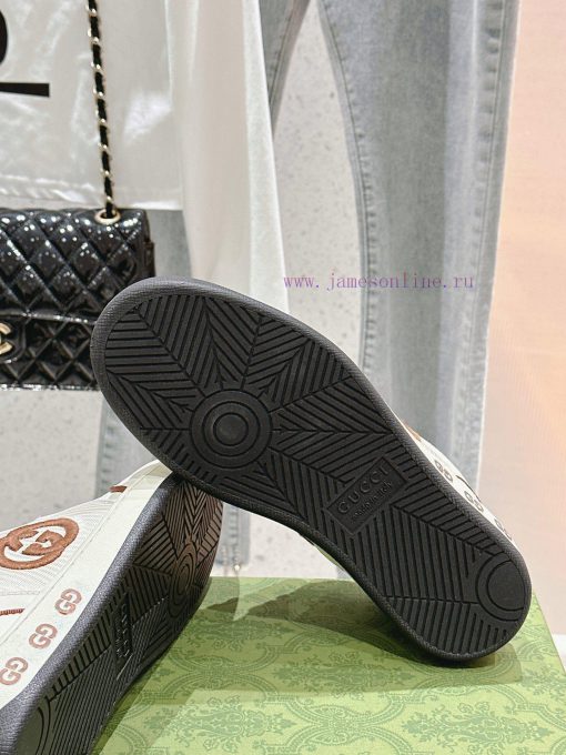 . 𝐆𝐔𝐂𝐂 * 24SS latest sports couple shoes retro distressed white shoes, original development imyl976z - Image 10