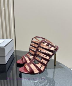 The mostIns hot series, Tomford metal texture decoration with empty high heels2024 Milan Faslnou4fya