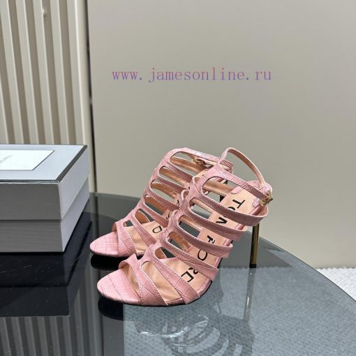 The mostIns hot series, Tomford metal texture decoration with empty high heels2024 Milan Fashqdrh8fw - Image 2