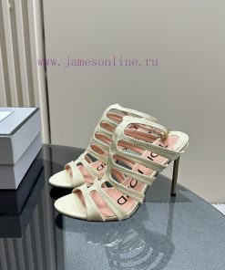 The mostIns hot series, Tomford metal texture decoration with empty high heels2024 Milan Fasalthu0ry