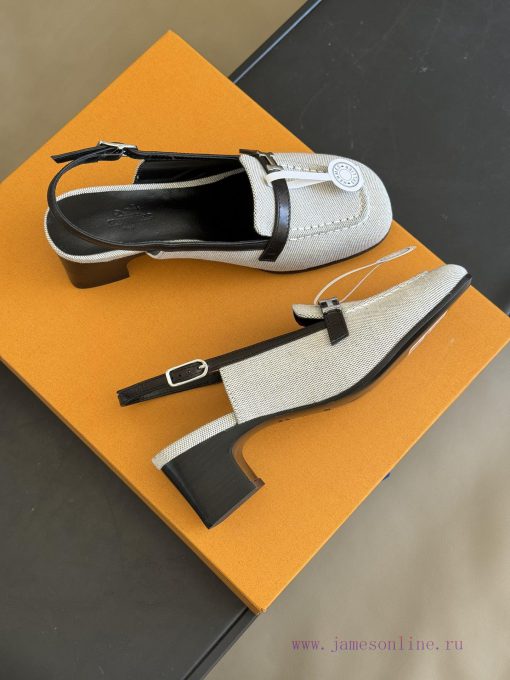 herme…s ss24 new arrival～H Home 24 Spring/Summer Slingback New ProductsSmall square head pai5ey0vty1 - Image 5