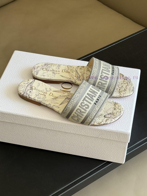 Dior ss24 new arrival～CD Home Classic Embroidered Slippers 24 New ColorsExquisite three-dimevvglkosv - Image 2