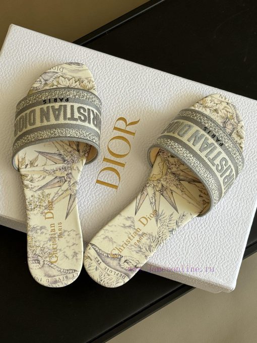 Dior ss24 new arrival～CD Home Classic Embroidered Slippers 24 New ColorsExquisite three-dimevvglkosv - Image 4