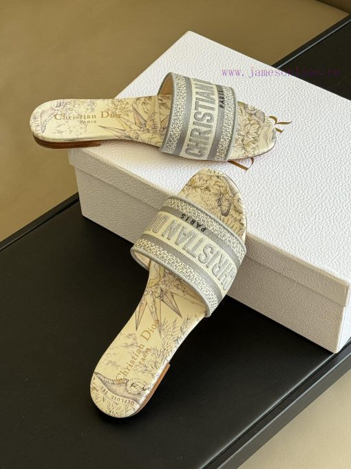 Dior ss24 new arrival～CD Home Classic Embroidered Slippers 24 New ColorsExquisite three-dimevvglkosv - Image 5