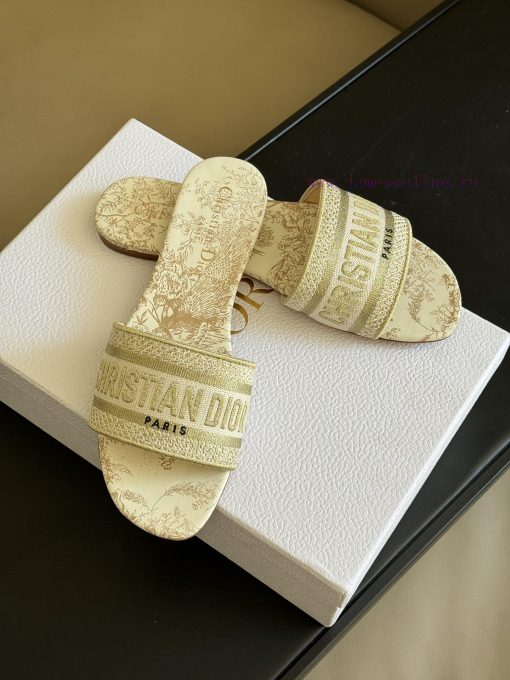 Dior ss24 new arrival～CD Home Classic Embroidered Slippers 24 New ColorsExquisite three-dimes8pw53cv - Image 4