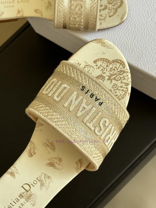 Dior ss24 new arrival～CD Home Classic Embroidered Slippers 24 New ColorsExquisite three-dimegfwhfkxb - Image 5