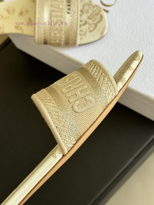 Dior ss24 new arrival～CD Home Classic Embroidered Slippers 24 New ColorsExquisite three-dimegfwhfkxb - Image 6