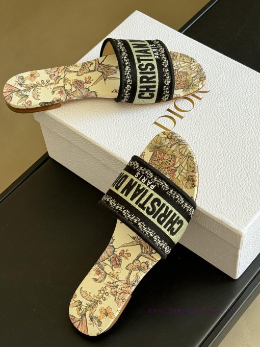 Dior ss24 new arrival～CD Home Classic Embroidered Slippers 24 New ColorsExquisite three-dimelesn8aor - Image 4