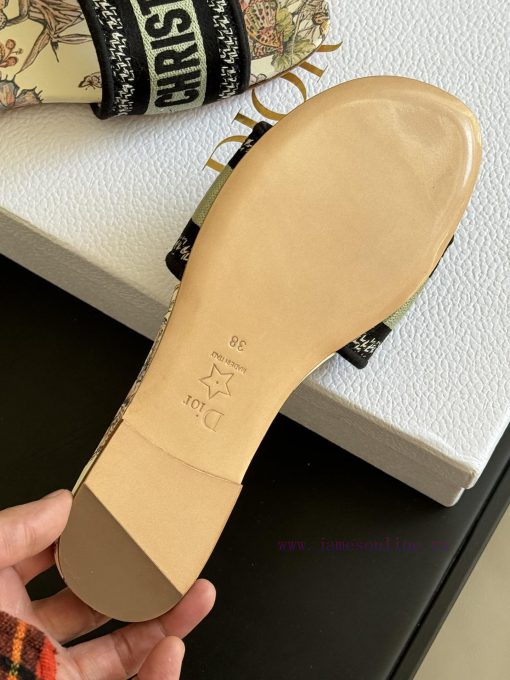 Dior ss24 new arrival～CD Home Classic Embroidered Slippers 24 New ColorsExquisite three-dimelesn8aor - Image 7
