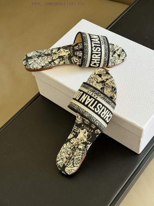 Dior ss24 new arrival～CD Home Classic Embroidered Slippers 24 New ColorsExquisite three-dimev7nskmlz - Image 5