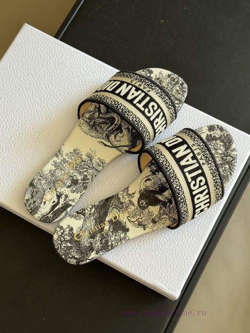Dior ss24 new arrival～CD Home Classic Embroidered Slippers 24 New ColorsExquisite three-dimeirdiizkv - Image 4