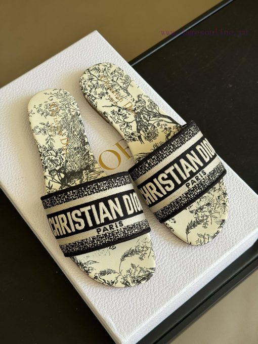Dior ss24 new arrival～CD Home Classic Embroidered Slippers 24 New ColorsExquisite three-dimef7e53h5j - Image 3