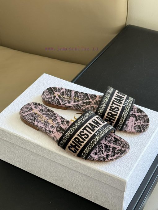 Dior ss24 new arrival～CD Home Classic Embroidered Slippers 24 New ColorsExquisite three-dimemzd6v7qv