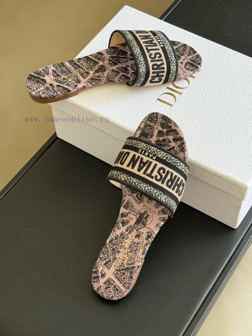 Dior ss24 new arrival～CD Home Classic Embroidered Slippers 24 New ColorsExquisite three-dimemzd6v7qv - Image 5