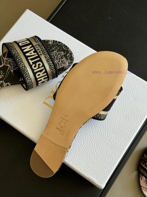Dior ss24 new arrival～CD Home Classic Embroidered Slippers 24 New ColorsExquisite three-dimeqh8ldz5x - Image 7