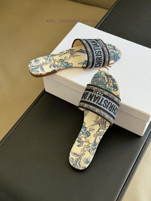 Dior ss24 new arrival～CD Home Classic Embroidered Slippers 24 New ColorsExquisite three-dimeqneiils1 - Image 5