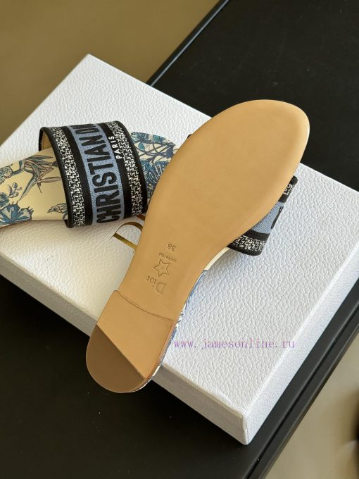 Dior ss24 new arrival～CD Home Classic Embroidered Slippers 24 New ColorsExquisite three-dimeqneiils1 - Image 7