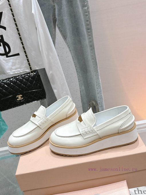 𝐌𝐢𝐮𝐌𝐢𝐮 Top qualityNew Product Launch | Retro Coin Driving Shoes Le Fu ShoesThis gold coin caknwqsgp0 - Image 6