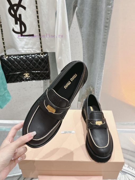𝐌𝐢𝐮𝐌𝐢𝐮 Top qualityNew Product Launch | Retro Coin Driving Shoes Le Fu ShoesThis gold coin cap0m2ehzv - Image 4