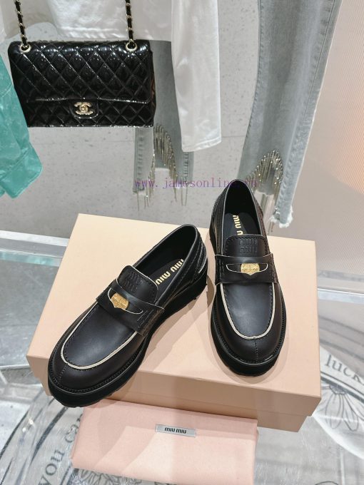 𝐌𝐢𝐮𝐌𝐢𝐮 Top qualityNew Product Launch | Retro Coin Driving Shoes Le Fu ShoesThis gold coin cap0m2ehzv - Image 5