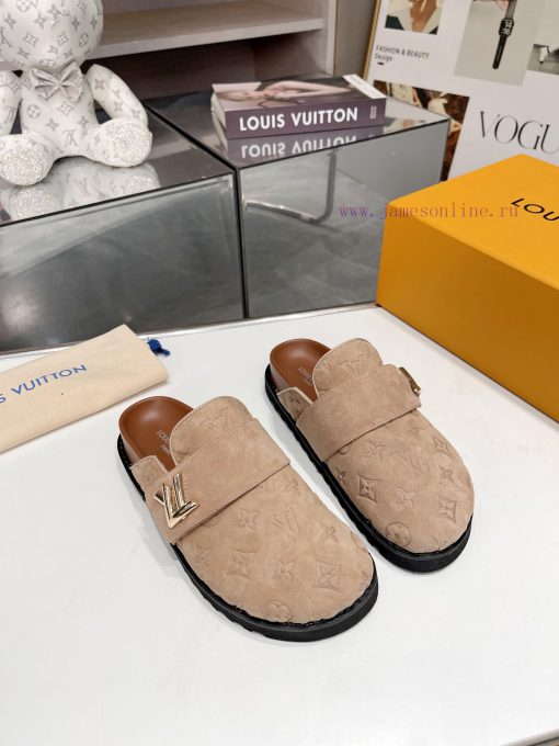 Complete set of high-end gift box packagingLoui& Vuitto& 2024Flat bottomed sandals 🦋 ️Genuin42q1s5lr - Image 8