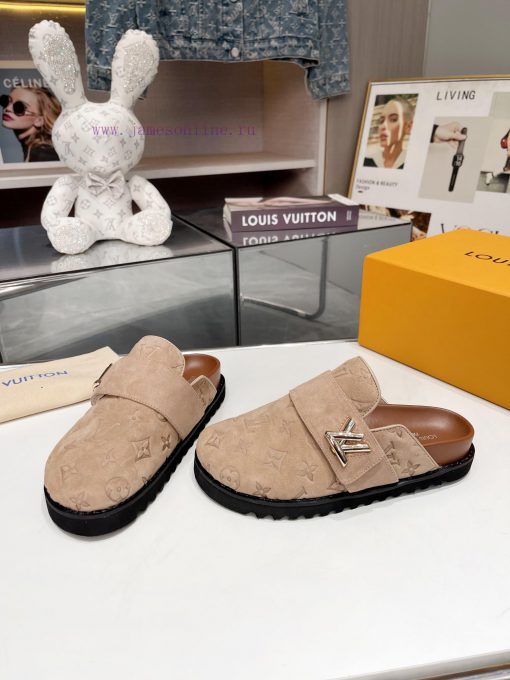 Complete set of high-end gift box packagingLoui& Vuitto& 2024Flat bottomed sandals 🦋 ️Genuin42q1s5lr - Image 9