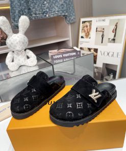 Complete set of high-end gift box packagingLoui& Vuitto& 2024Flat bottomed sandals 🦋 ️Genuinm9xy022u