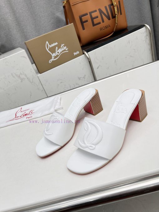 Rubber sole P280, genuine leather sole pCL/Lupoting CL MULE women's casual high-heeled slipprh3e55d2 - Image 2