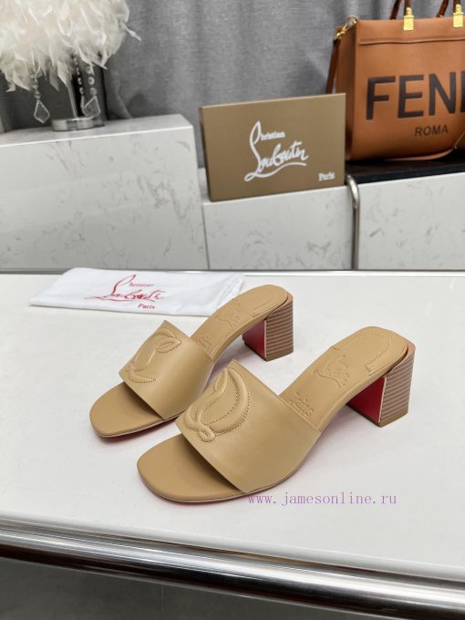 Rubber sole P280, genuine leather sole pCL/Lupoting CL MULE women's casual high-heeled slippul5ejamz
