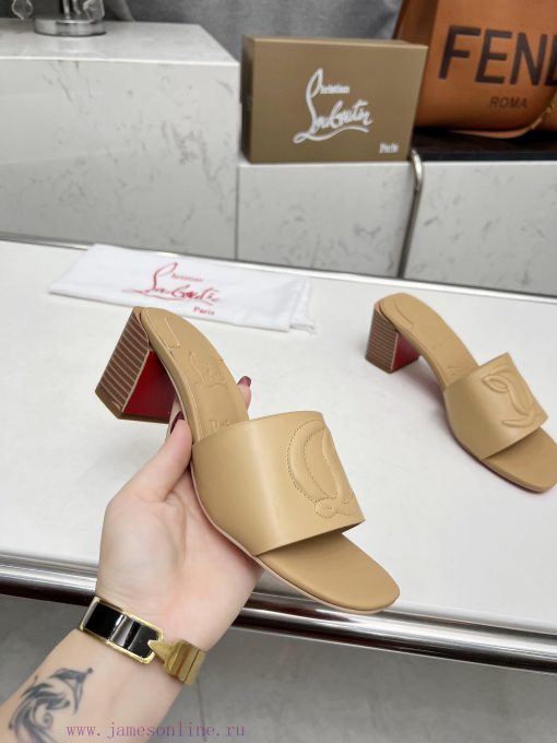 Rubber sole P280, genuine leather sole pCL/Lupoting CL MULE women's casual high-heeled slippul5ejamz - Image 6