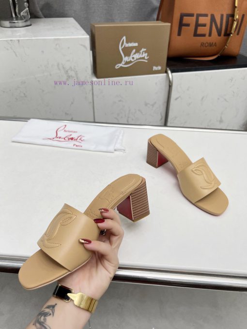 Rubber sole P280, genuine leather sole pCL/Lupoting CL MULE women's casual high-heeled slippul5ejamz - Image 7