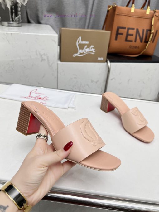 Rubber sole P280, genuine leather sole pCL/Lupoting CL MULE women's casual high-heeled slippwktfoajl - Image 6