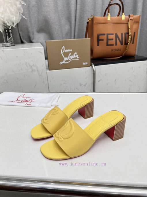 Rubber sole P280, genuine leather sole pCL/Lupoting CL MULE women's casual high-heeled slippim5k9lei - Image 2