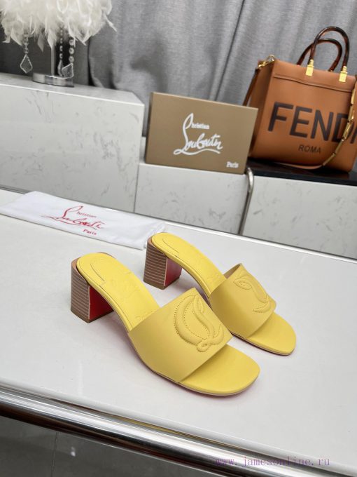 Rubber sole P280, genuine leather sole pCL/Lupoting CL MULE women's casual high-heeled slippim5k9lei - Image 5