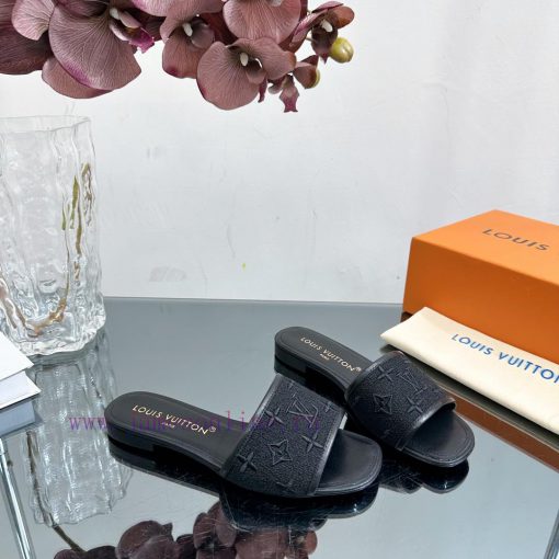 2024 early spring new LV donkey brand Louis Vuitton classic LV woven flower thick heel/flat 9eg2hwak - Image 4