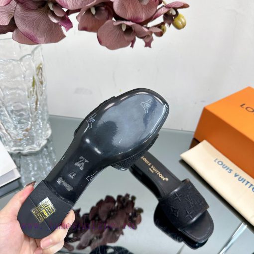 2024 early spring new LV donkey brand Louis Vuitton classic LV woven flower thick heel/flat 9eg2hwak - Image 10
