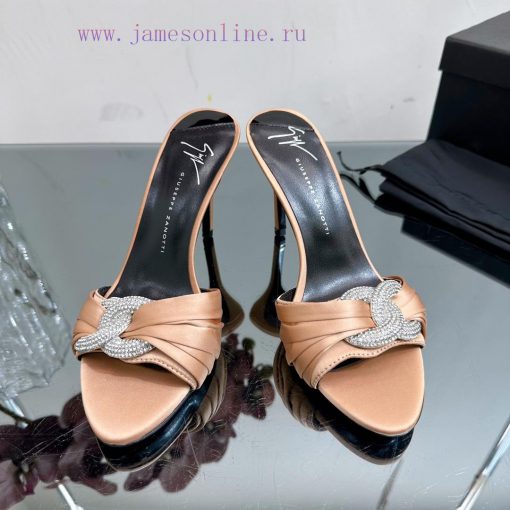 Giuseppe Zanotti - SS2024 New Spring and Summer Collection Diamond Button Single Shoes/Slippyk10w5ze - Image 4