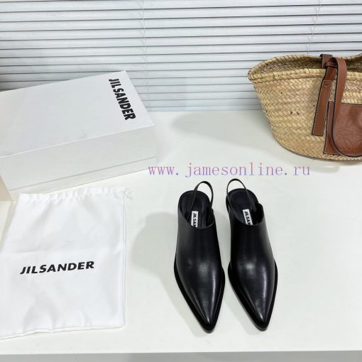 Jil Sander's Spring/Summer New Cat Heel Pointed Single Shoes with Baotou Slippers exude a seknddebag - Image 10