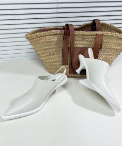Jil Sander's Spring/Summer New Cat Heel Pointed Single Shoes with Baotou Slippers exude a se20ogwls2
