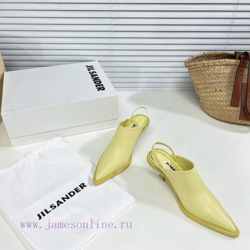 Jil Sander's Spring/Summer New Cat Heel Pointed Single Shoes with Baotou Slippers exude a se6rcufls0 - Image 3