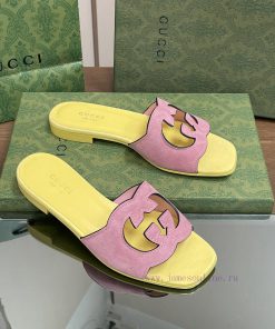 2024 Summer New Collection in Stock, Gucci High Quality Slippers Double G Hollow Oil Edge Cro124zjtb