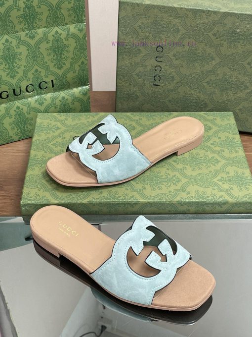 2024 Summer New Collection in Stock, Gucci High Quality Slippers Double G Hollow Oil Edge Cr36on9pqx - Image 3
