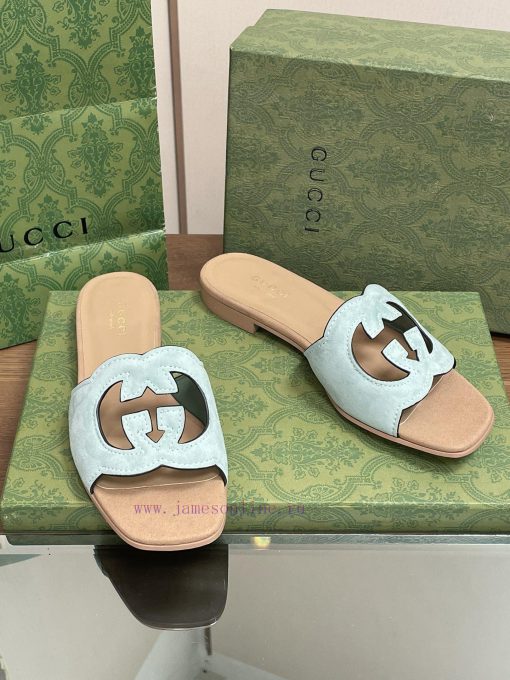 2024 Summer New Collection in Stock, Gucci High Quality Slippers Double G Hollow Oil Edge Cr36on9pqx - Image 5