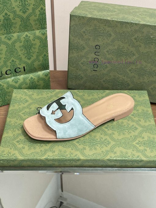 2024 Summer New Collection in Stock, Gucci High Quality Slippers Double G Hollow Oil Edge Cr36on9pqx - Image 6